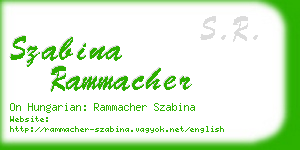 szabina rammacher business card